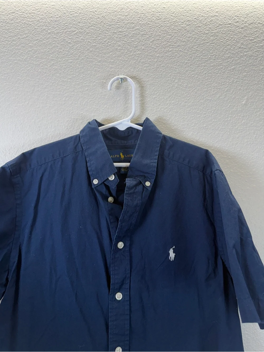 Ralph Lauren Navy Short-Sleeve Button-Down Shirt
